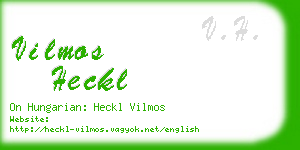 vilmos heckl business card